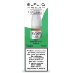ELFLIQ NIC SALTS-KIWI PASSION FRUIT GUAVA- NICOTINA 1% 10 ml (5