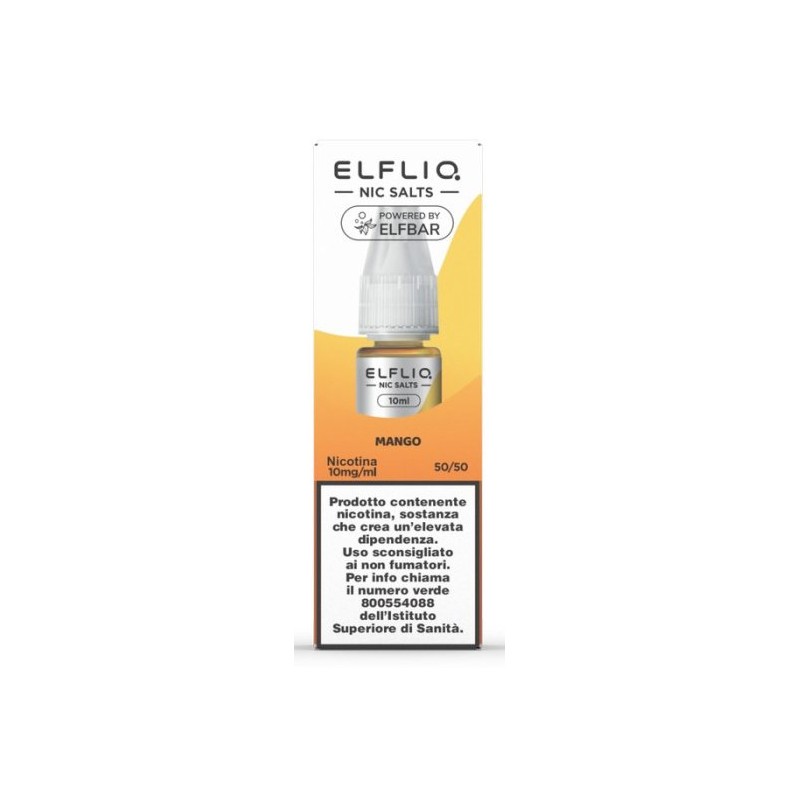 ELFLIQ NIC SALTS-MANGO- NICOTINA 1% 10 ml (5 Pz)