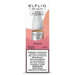 ELFLIQ NIC SALTS-PEACH ICE- NICOTINA 1% 10 ml (5 Pz)