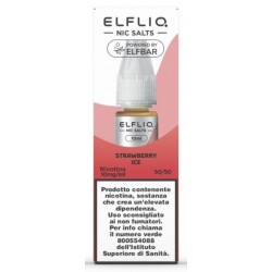 ELFLIQ NIC SALTS-STRAWBERRY ICE- NICOTINA 1% 10 ml (5 Pz)