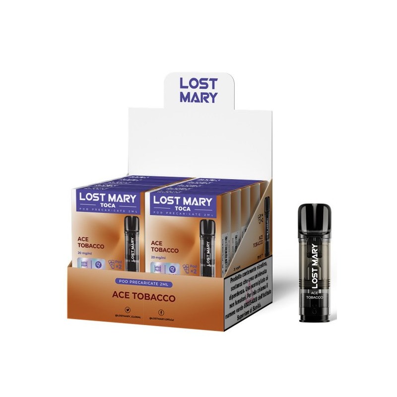 LOST MARY TOCA AIR POD 20ml-ACE TOBACCO (10 Pz)