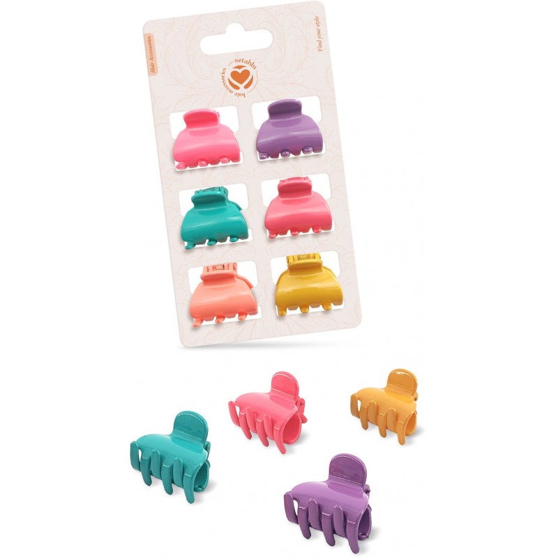PINZETTE ROTONDE 6 Pz VARI COLORI (24 Pz)