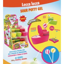 SOUR POTTY GEL LOLLI POP 51gr (12 Pz)