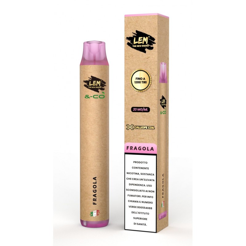 LEM SIGARETTA ELETTR. USA E GETTA &-CO (10Pz) FRAGOLA cod.prod.P