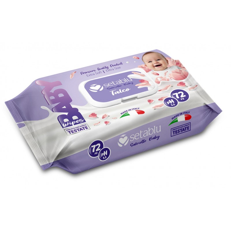 SALVIETTE BABY TALCO 72 Pz MADE IN ITALY