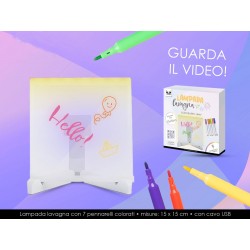 LAMPADA LAVAGNA CON 7 PENNARELLLI