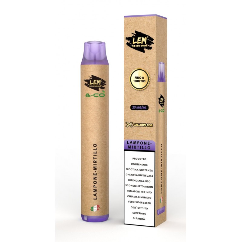 LEM SIG. ELETTR. USA E GETTA &-CO 1200 PUFF (10Pz) LAMPONE/MIRTI