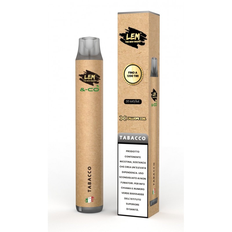 LEM SIG. ELETTR. USA E GETTA &-CO 1200 PUFF (10Pz) TABACCO cod.p