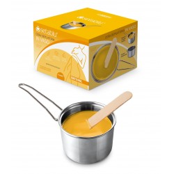 CERA DEPILATORIA IN VASO 110ml NATURAL CON SPATOLA E MANICO INCL