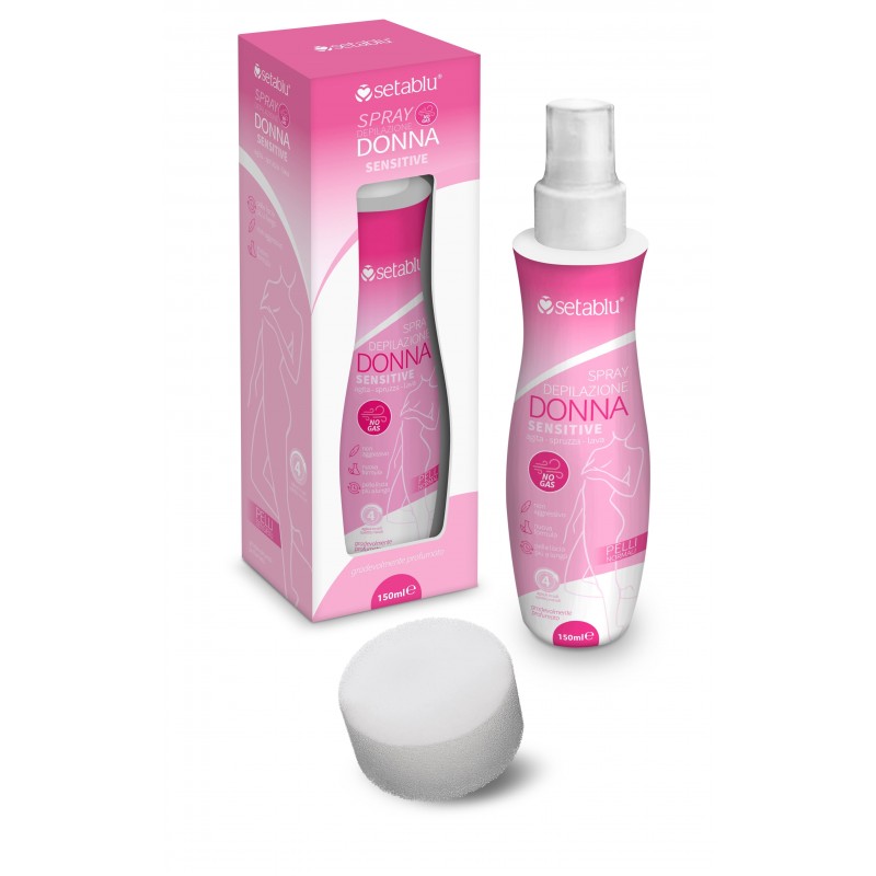 SPRAY DEPILAZIONE DONNA SENSITIVE 150ml NO GAS - CON SPUGNETTA I