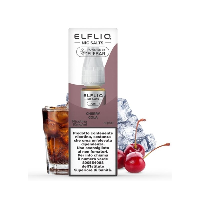 ELFLIQ CHERRY COLA NICOTINA 1% 10 ml (5 Pz)