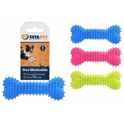 OSSO MASTICABILE PER CANI IN GOMMA DURA 14.5x4 cm (12 Pz)