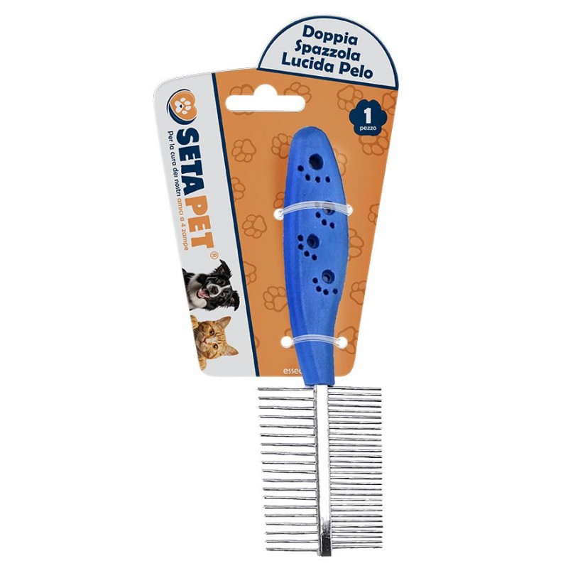 PETTINE DISTRICANTE DOPPIO PER ANIMALI (12 Pz)