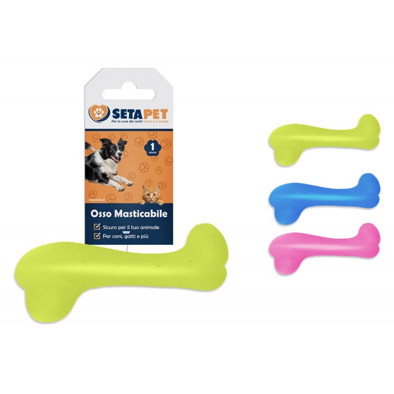 OSSO MASTICABILE PER CANI IN GOMMA DURA 12.3x5 cm (12 Pz)