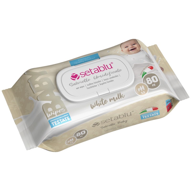 SALVIETTE BABY 80 Pz WHITE MILK