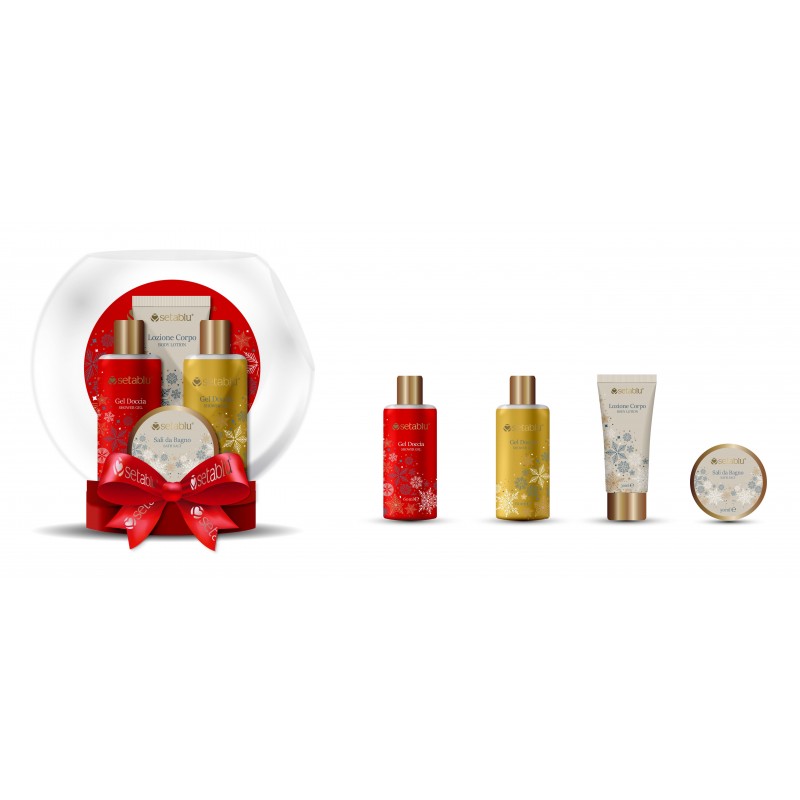 SET REGALO NATALE 4 Pz IN SFERA