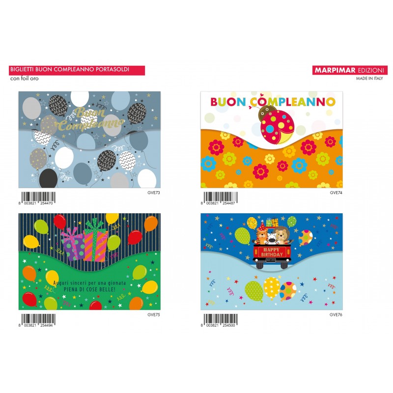 BIGL. MARPIMAR P/SOLDI CON FOIL ORO (24 bigl)