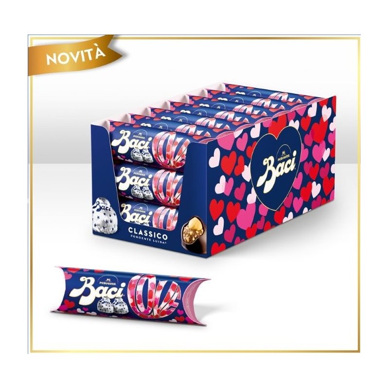 BACI PERUGINA TUBO INTRECCI 3 Pz 21x37.5 gr. Fondente Classico