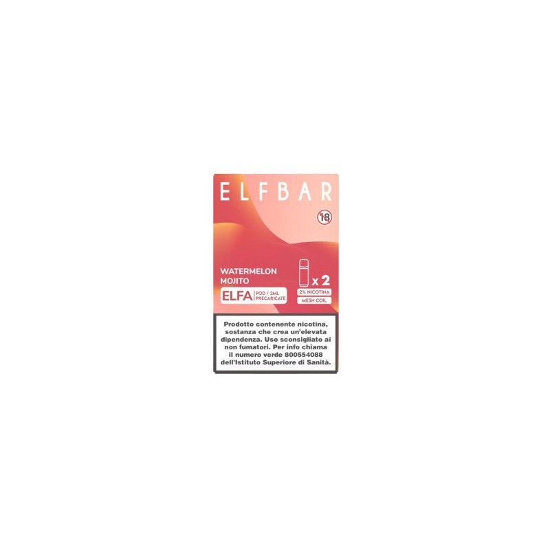 ELFBAR ELFA PREFILLED POD WATERMELON MOJITO 20ml (2 Refillx10 Pz