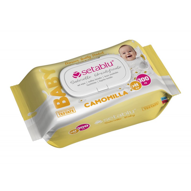 SALVIETTE BABY CAMOMILLA 100 Pz