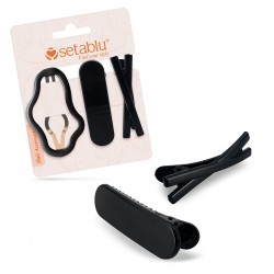 FERMAGLI CAPELLI NERI 3 Pz (12 Pz)