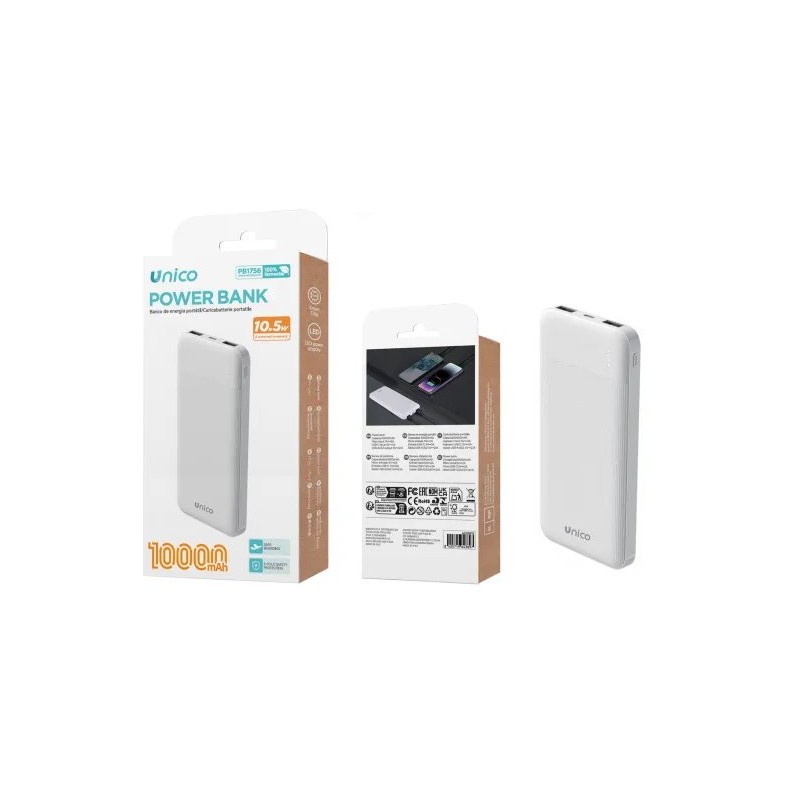 UNICO POWER BANK 10000 mAh BIANCO