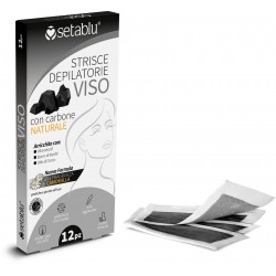 STRISCE DEPILATORIE VISO CARBONE NATURALE 12 Pz