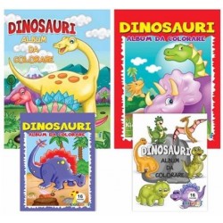 ALBUM DA COLORARE A4 16 pag. DINOSAURI (24 Pz)
