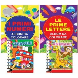 ALBUM DA COLORARE A4 16 pag. LETTERE E NUMERI (24 Pz)