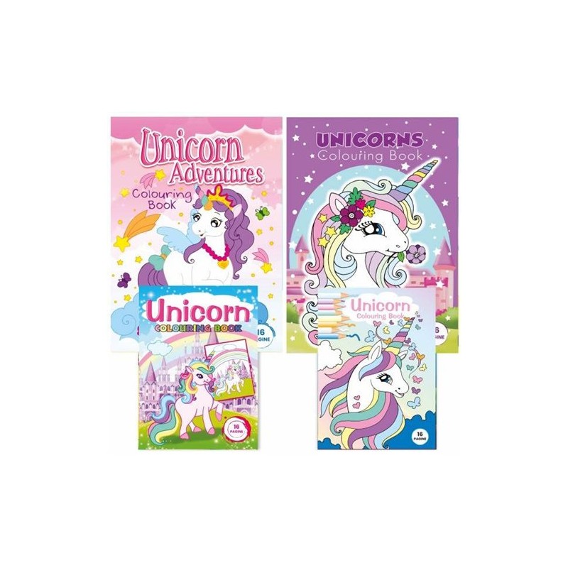 ALBUM DA COLORARE A4 16 pag. UNICORNO (24 Pz)