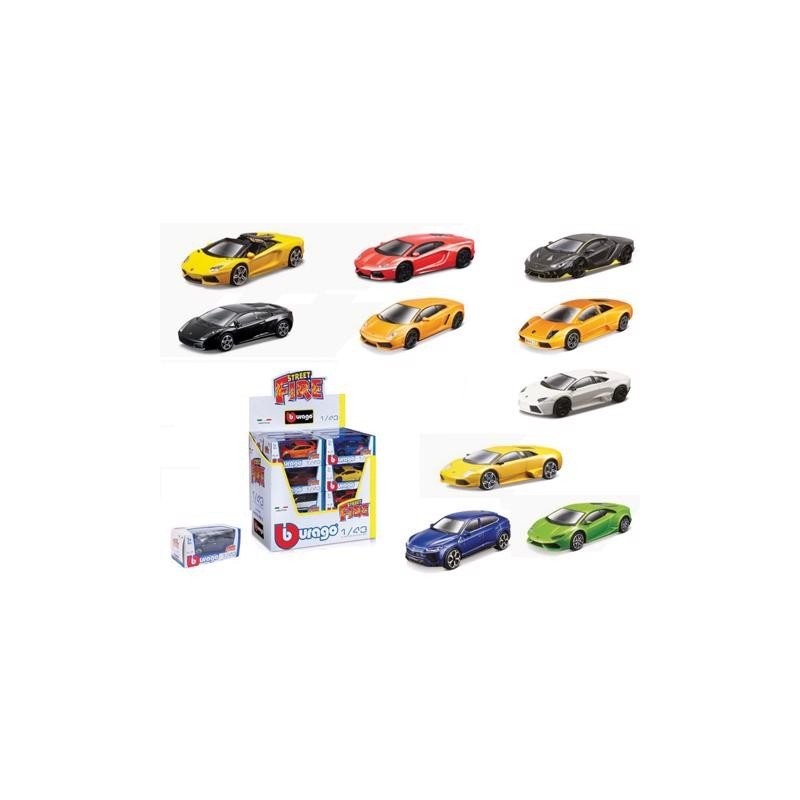 BURAGO STREET FIRE LAMBORGHINI blister scala 1:43 (24 Pz)