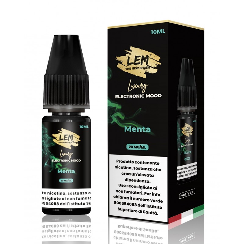 LEM LIQUIDO RICARICA MENTA NICOTINA 2% 10 ml (5 Pz) Cod Prod.PLN