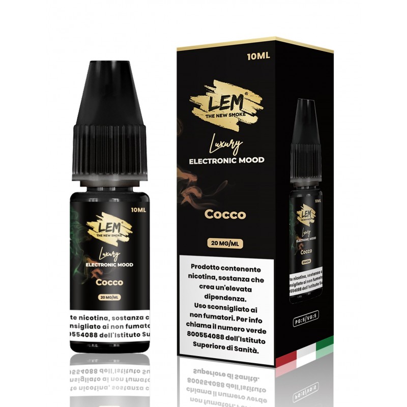 LEM LIQUIDO RICARICA COCCO NICOTINA 2% 10 ml (5 Pz) Cod Prod.PLN