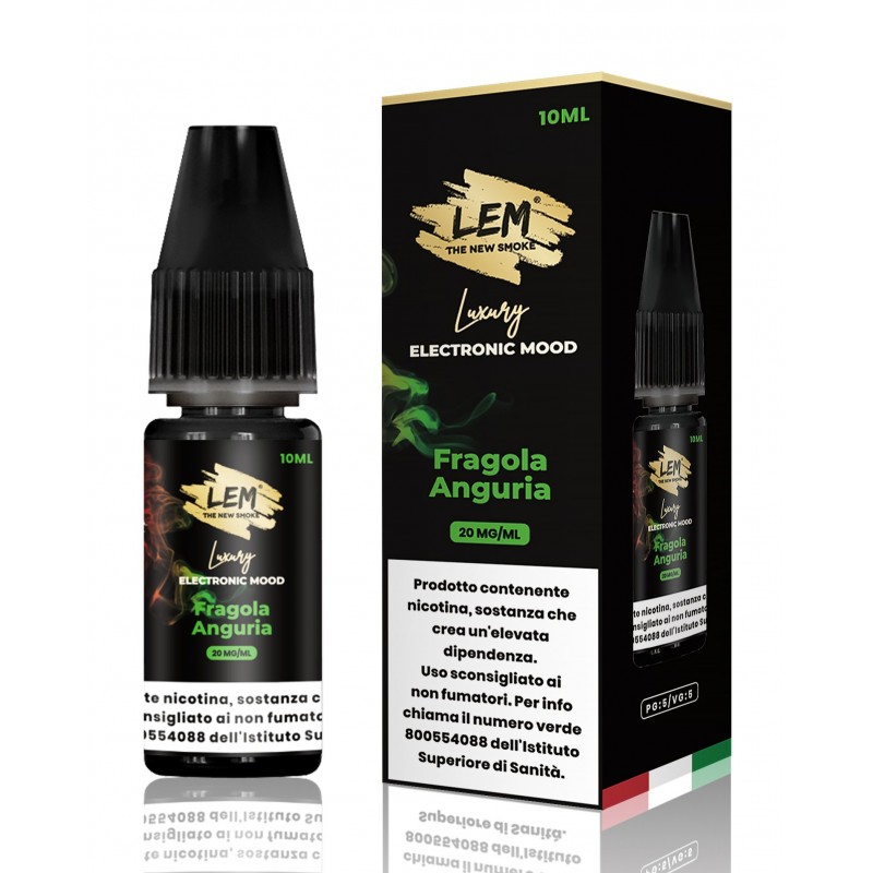 LEM LIQUIDO RICARICA FRAGOLA ANGURIA NICOTINA 2% 10 ml (5 Pz) Co