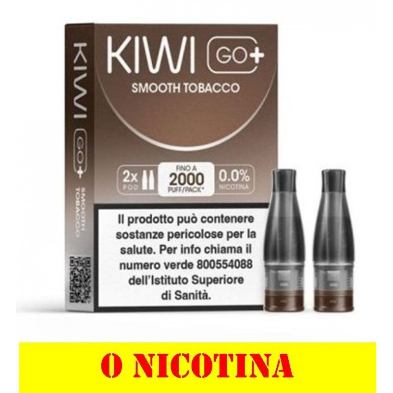 KIWI GO+ POD SMOOTH TOBACCO 0 nicotina 2ml (2 refill) cod.Prod P