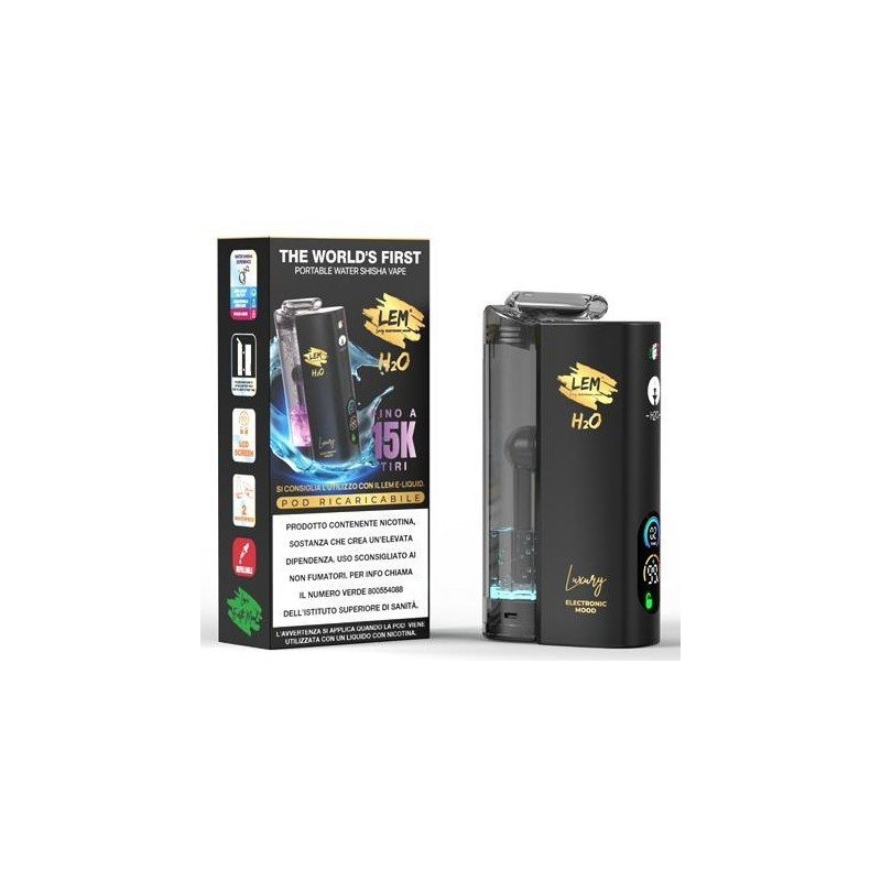 PORTABLE SHISHA VAPE 15000 tiri BLACK