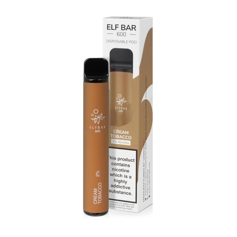 ELFBAR 600 DISPOSABLE POD CREAM TOBACCO 20MG (10 Pz) cod.prod. P