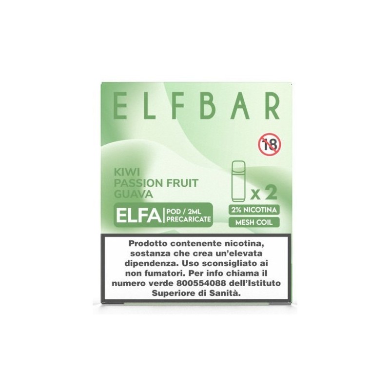 ELFBAR ELFA PREFIL. POD KIWI PASSION FRUIT GUAVA 20ml 2 Refill C