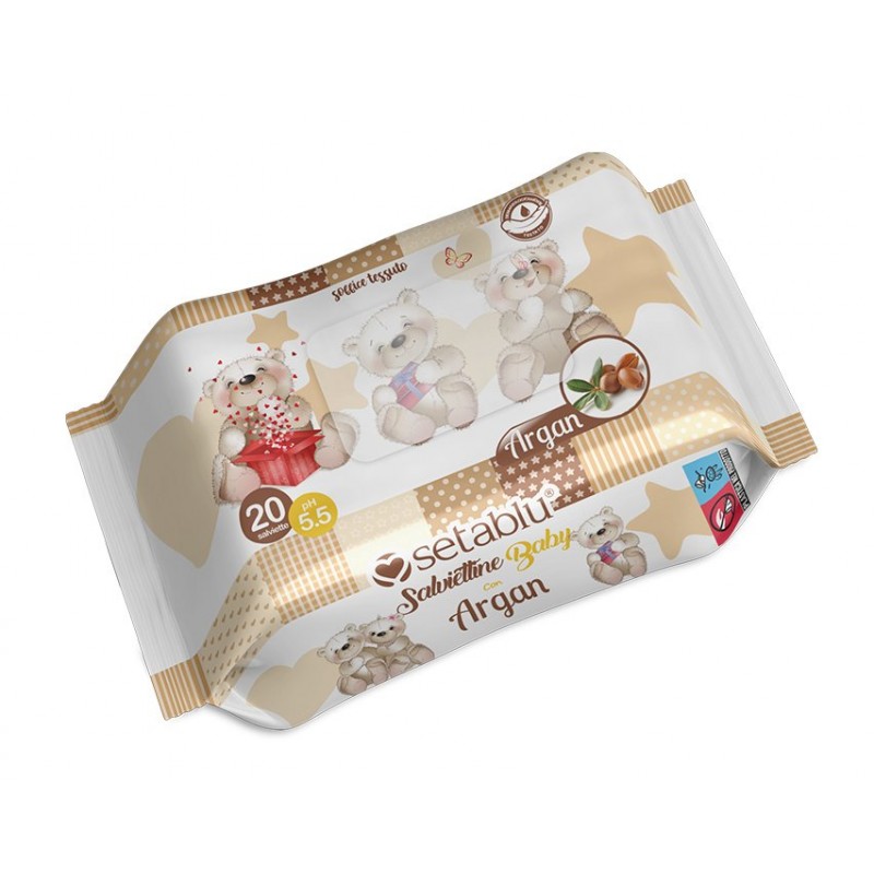 SALVIETTE BABY ARGAN 20 Pz