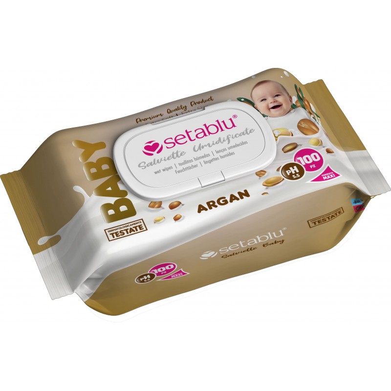 SALVIETTE BABY ARGAN 100 pz