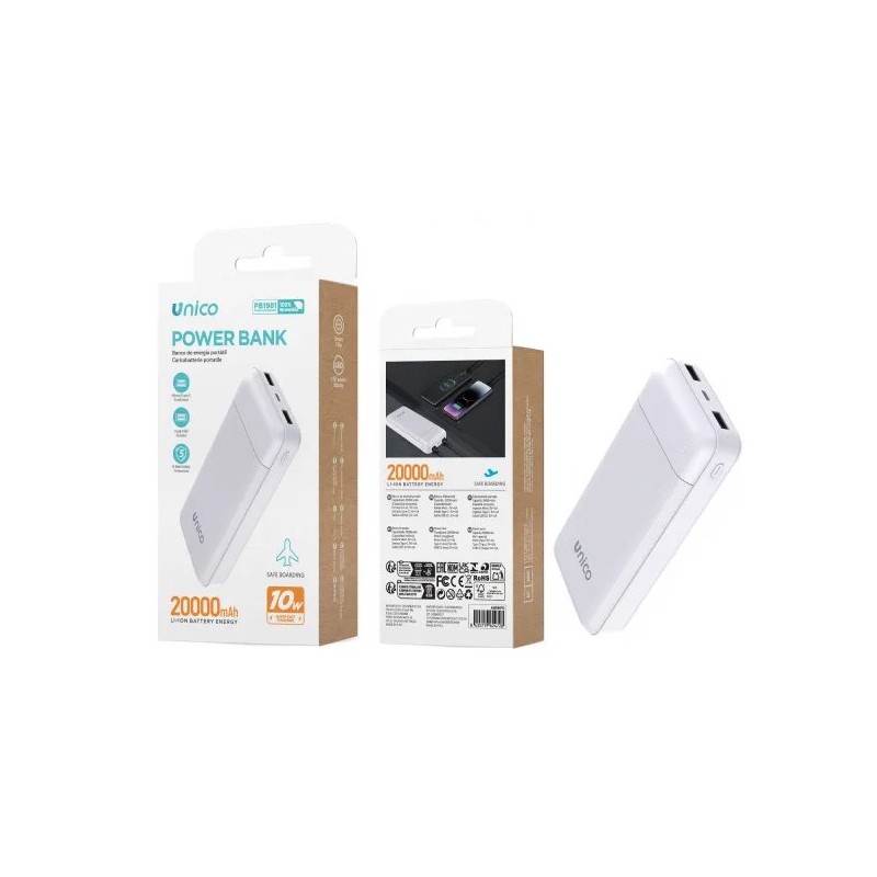 UNICO POWER BANK 20000 mAh BIANCO