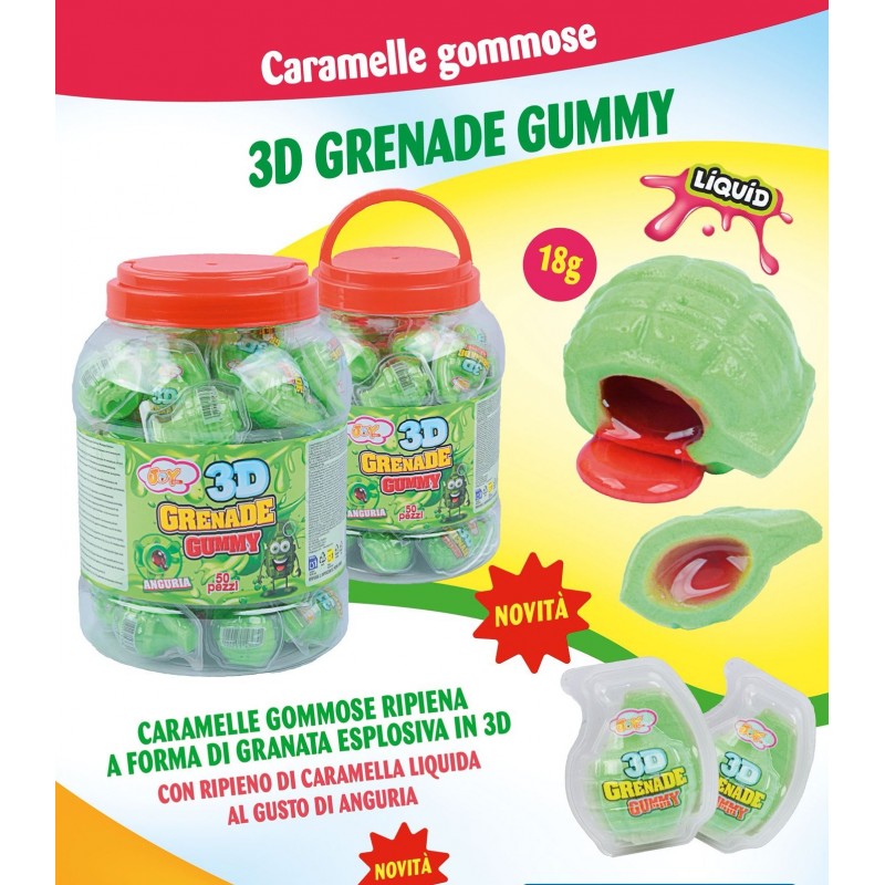 3D GRENADE GUMMY 18 gr (50 Pz)