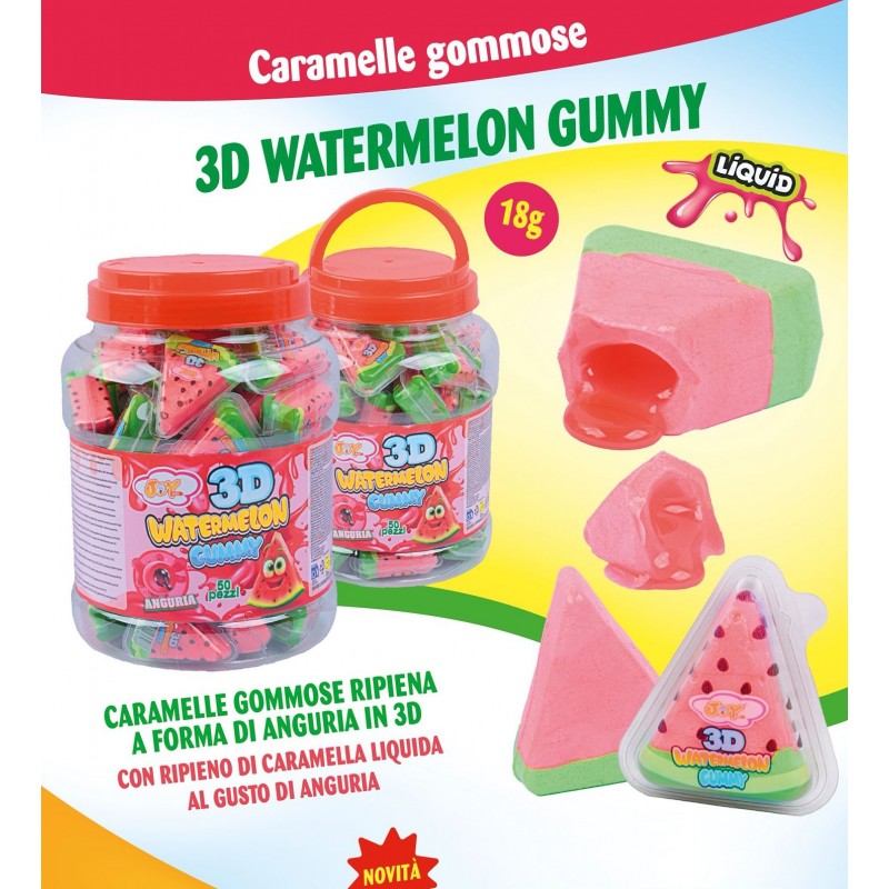 3D WATERMELON GUMMY 18 gr (50 Pz)