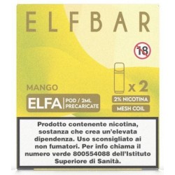 ELFBAR ELFA PREFILLED POD MANGO 20 ml 2 Refill cod.Prod. PLN0108