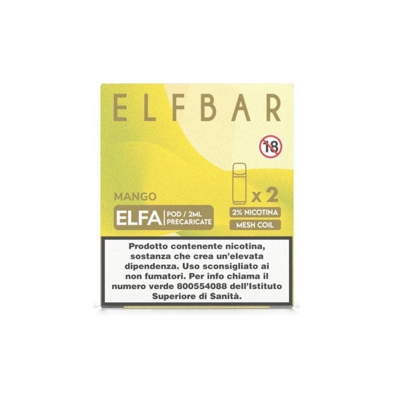 ELFBAR ELFA PREFILLED POD MANGO 20 ml 2 Refill cod.Prod. PLN0108