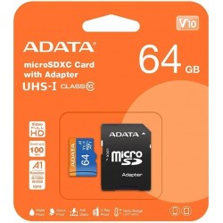 MICROSD XC C10 HD UHS-I CON ADATTATORE 64GB