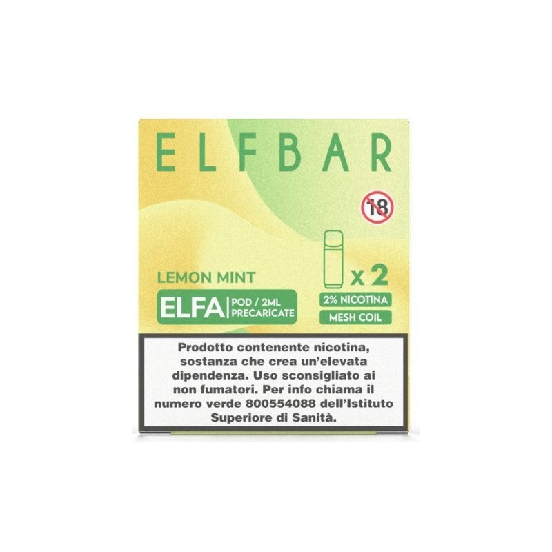 ELFBAR ELFA PREFILLED POD LEMON MINT 20 ml 2 Refill cod.prod. PL