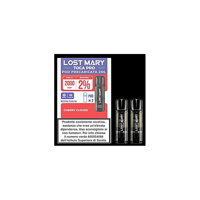 LOST MARY TOCA POD PRO 2 Refill 20ml-CHERRY CLOUD 10Pz cod.prod.