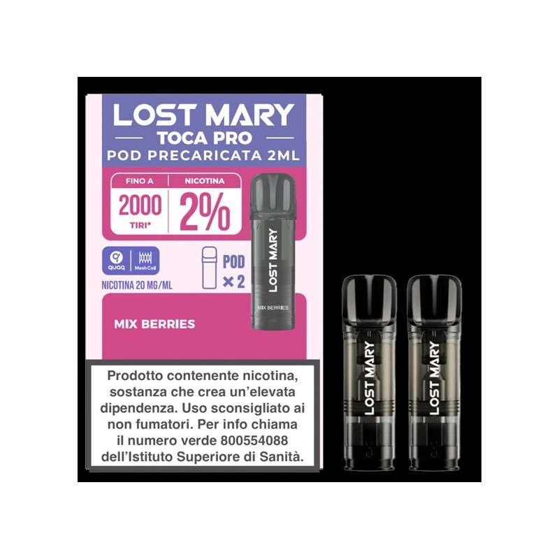 LOST MARY TOCA POD PRO 2 Refill 20ml-MIX BERRIES 10Pz cod.prod.P