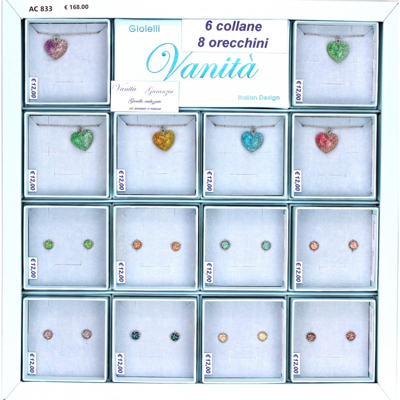 EXPO 6 COLLANE + 8 ORECCHINI (14 Pz)